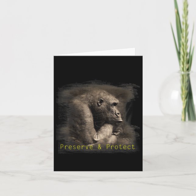 Mountain Gorilla Environmental Protection Conserva Card (Front)