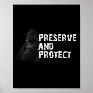 Mountain Gorilla Environmental Protection Conserva Poster