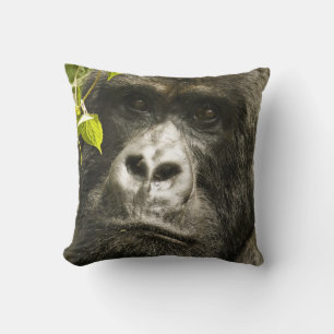 Mountain Gorilla, Gorilla beringei beringei, Throw Pillow