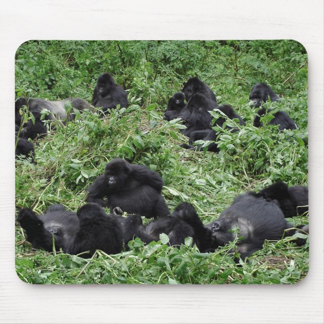 Mountain gorilla group mousepad (Front)