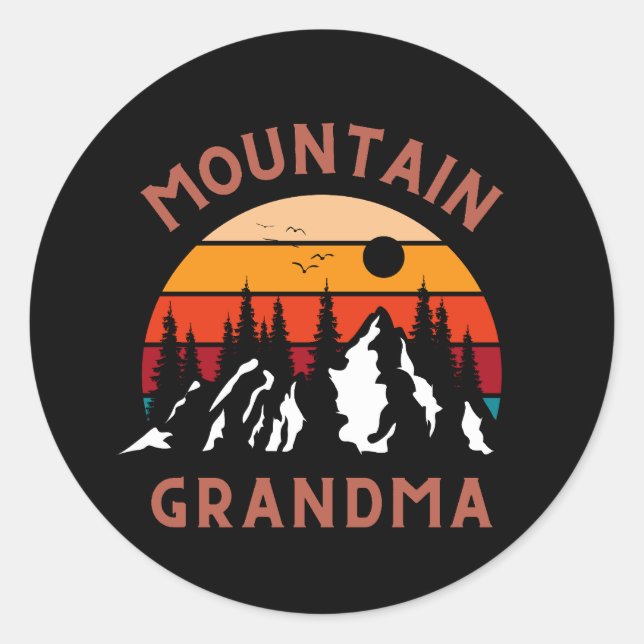 Mountain Grandma Classic Round Sticker (Front)