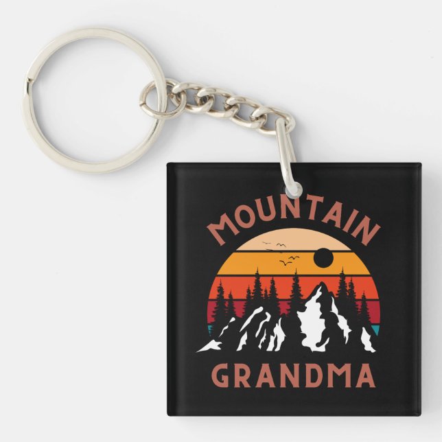 Mountain Grandma Keychain (Front)