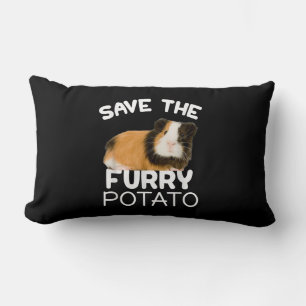 Mountain Guinea Pig - Save Furry Potato Lumbar Pillow
