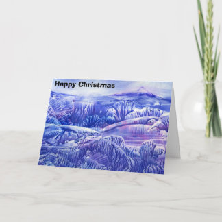 Mountain, Happy Christmas Holiday Card