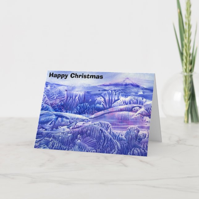 Mountain, Happy Christmas Holiday Card (Front)