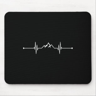 Mountain Heartbeat Graphic Hiking Travel Athletic  Mouse Pad