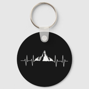 Mountain Heartbeat Keychain