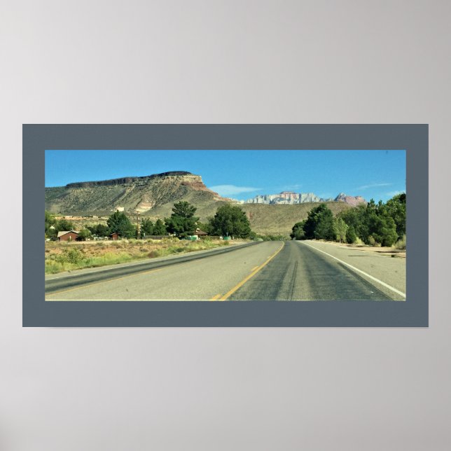Mountain Highway View Poster (Front)