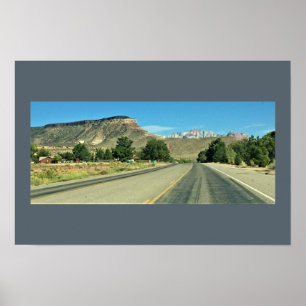 Mountain Highway View Poster
