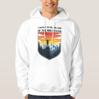 Mountain Hiking Adventure Sunset Climbing Explorer Hoodie