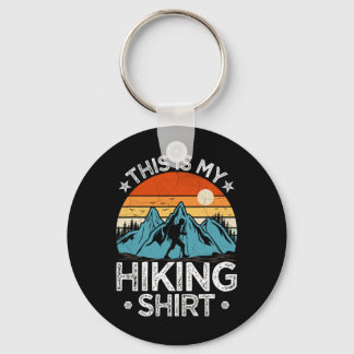 Mountain Hiking Adventure Vintage This Is My Hikin Keychain