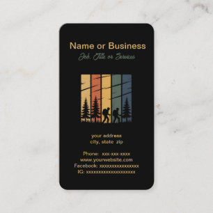 Mountain hiking business card