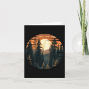 Mountain Hiking Climbing Outdoor Nature Forest Men Card