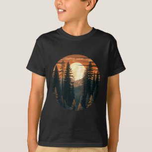 Mountain Hiking Climbing Outdoor Nature Forest Men T-Shirt