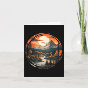 Mountain Hiking Outdoor Nature Wildlife Forest Mou Card