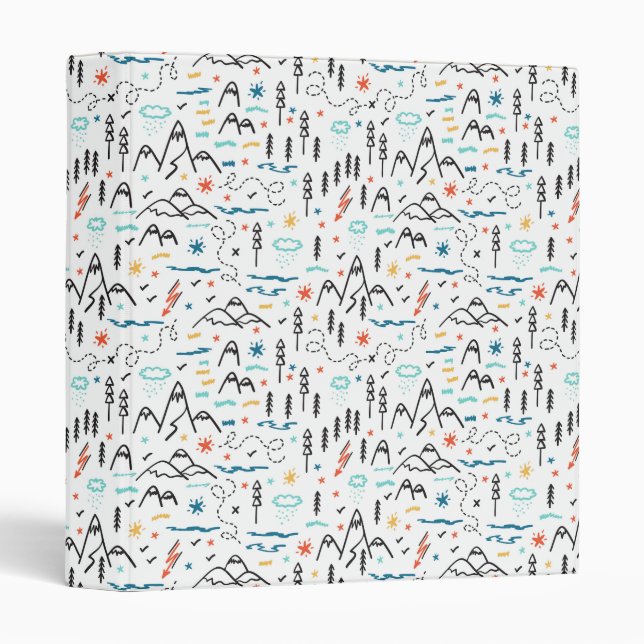 Mountain Hiking Pattern Binder (Front/Spine)