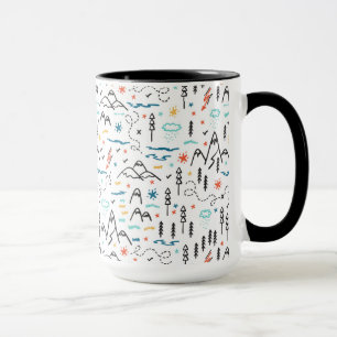Mountain Hiking Pattern Mug