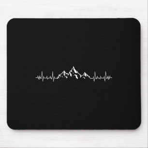 Mountain Hiking - Pulse Heartbeat Hiker Climber Mo Mouse Pad