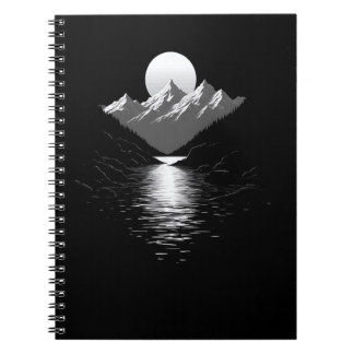 Mountain Hiking Scenic Lake Nature Landscape Hiker Notebook