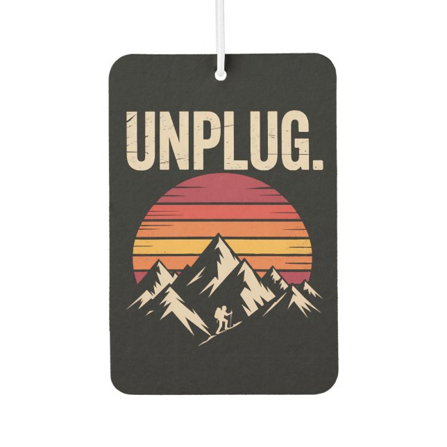 Mountain Hiking Unplug Air Freshener (Front)