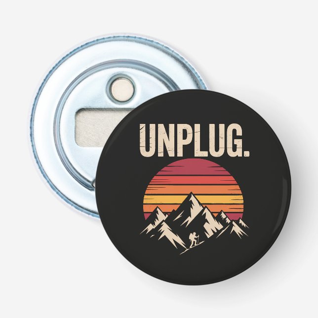 Mountain Hiking Unplug Bottle Opener (Front)