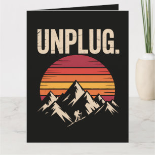 Mountain Hiking Unplug Card