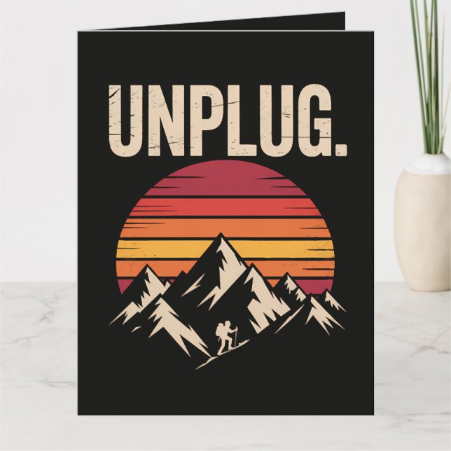 Mountain Hiking Unplug Card (Front)