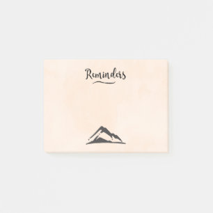 Mountain Illustration in Black - Reminders Post-it Notes