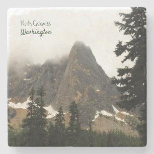 Mountain in North Cascades Washington Stone Coaster