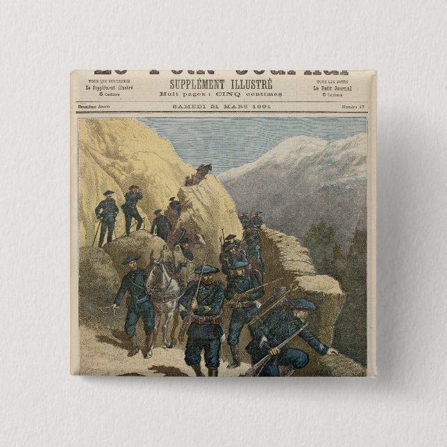 Mountain Infantrymen 2 Inch Square Button (Front)