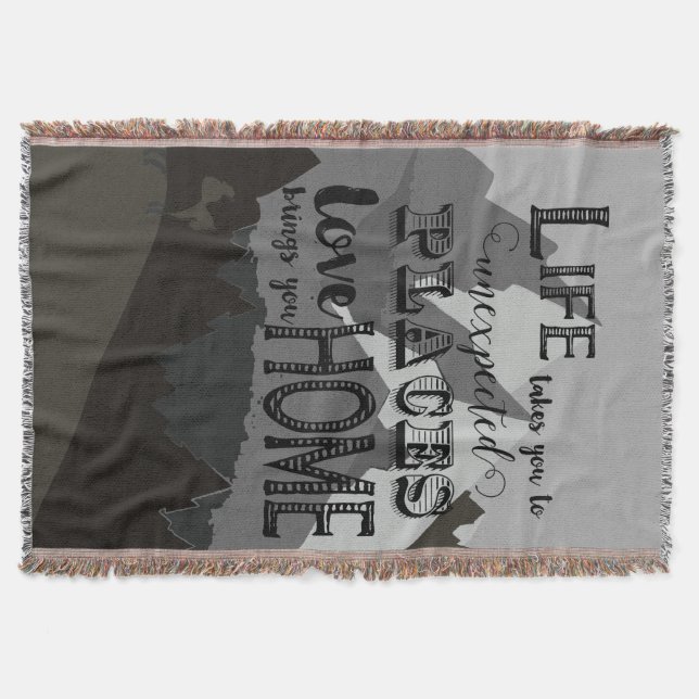 Mountain Inspirationl Quote Life Take You Throw Blanket (Front)