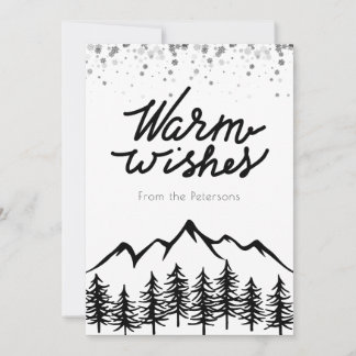 Mountain-Inspired Sporty Winter Holiday Card 