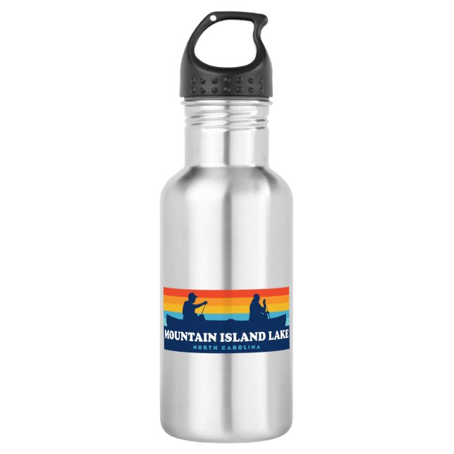 Mountain Island Lake North Carolina Canoe 532 Ml Water Bottle (Front)