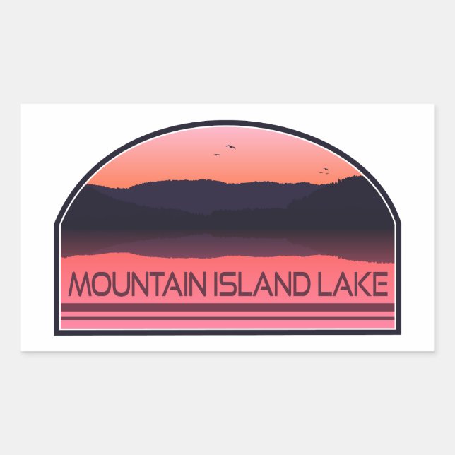 Mountain Island Lake North Carolina Red Sunrise Sticker (Front)