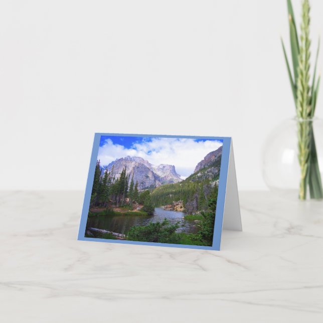 Mountain Lake 4"x5.6" Note Card (Front)