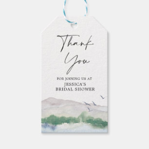 Mountain Lake Bridal Shower Favour Tag