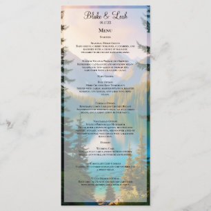 Mountain Lake Customizable Wedding Menu