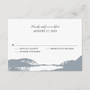 Mountain Lake Grey   RSVP pour mariage