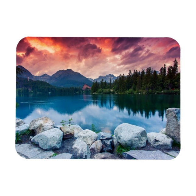 Mountain lake in National Park High Tatra 2 Magnet (Horizontal)