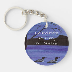 Mountain Lake Keychain