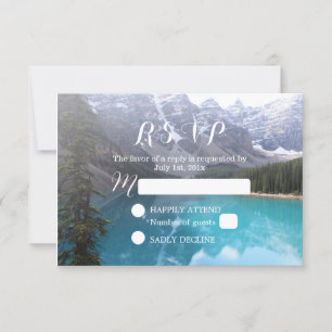 Mountain Lake Mariage Elegant RSVP