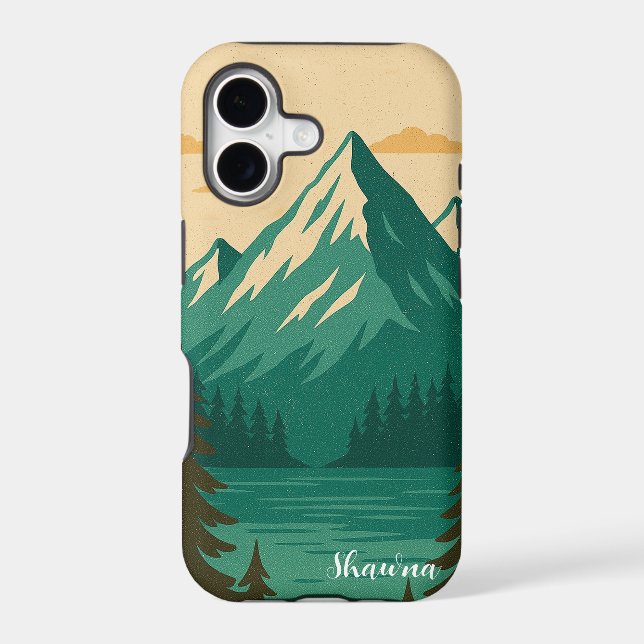 Mountain Lake Nature iPhone Case - Custom Design (Verso)