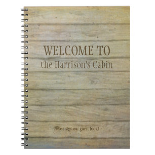 Mountain Lake Pines Welcome Cabin Personalized Notebook