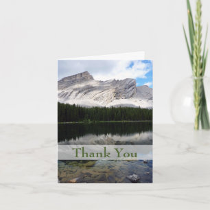 Mountain Lake Scene Thank You Card