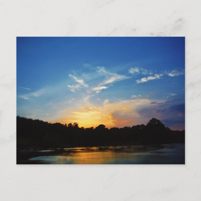 Mountain Lake Sunset Postcard (Front)
