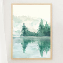 Mountain Lake Tranquil Imprimer 2 sur 3 Poster