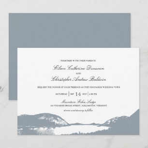 Mountain Lake   Wedding Invitation