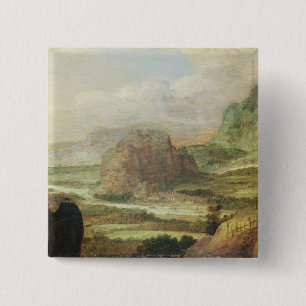 Mountain Landscape 2 Inch Square Button