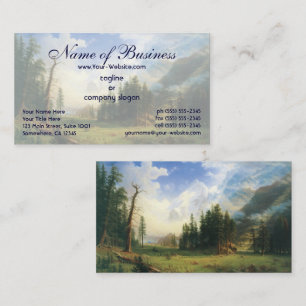 Mountain Landscape, Bierstadt, Hudson River School Business Card