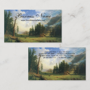 Mountain Landscape, Bierstadt, Hudson River School Business Card